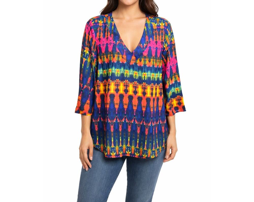 Colorful Signature Studio 3/4 Sleeve Polyester Blouse Tunic Size M